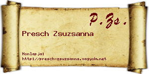 Presch Zsuzsanna névjegykártya